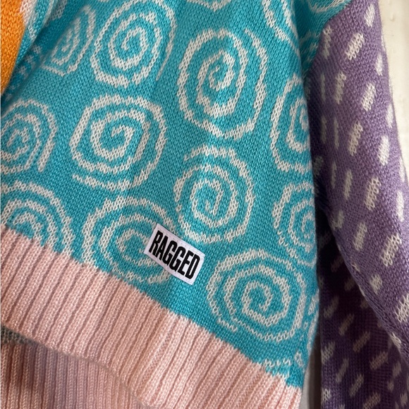 The Ragged Priest Multicolor Patchwork Sweater - Picture 3 of 4